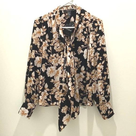 Casual Floral Print Long Sleeve Blouse, NWT - Picture 2 of 8